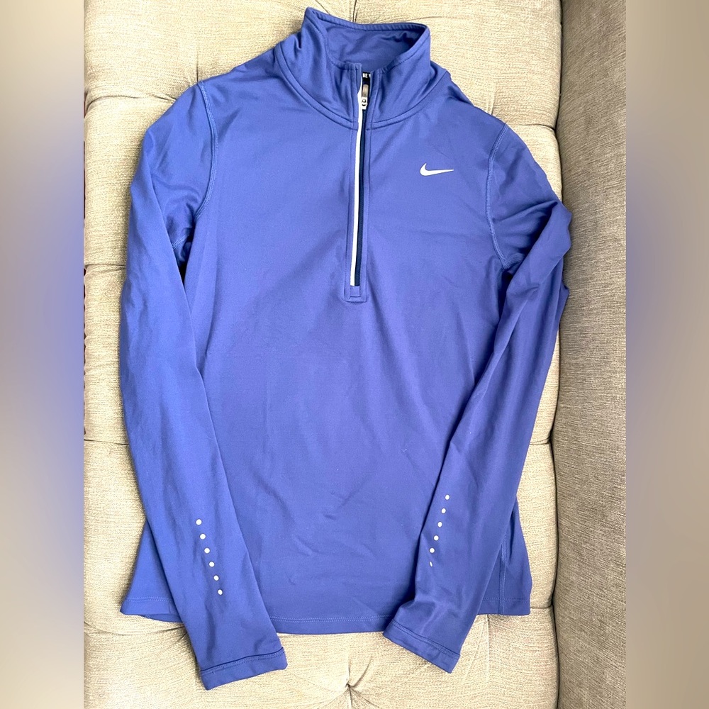 Nike purple quarter zip dri-fit athletic shirt